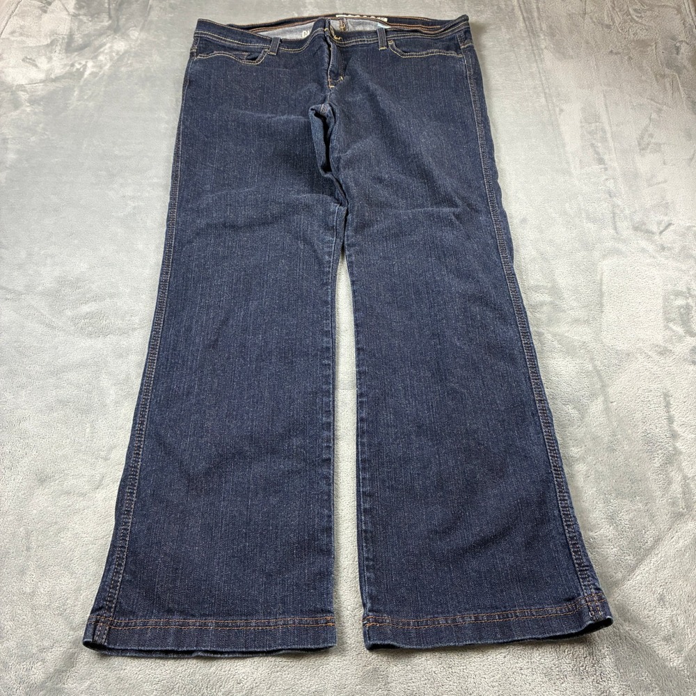DKNY Jeans Chelsea Bootcut Dark Wash Indigo Denim Size 16R Mid Rise Stretch